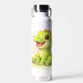 Flesje met leuk design van een dinosaurus waterfles (Voorkant)