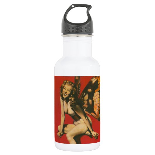  flesje met melkwater (groot) waterfles  (Voorkant)