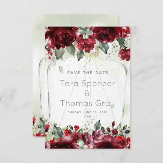 Flesje met pony's die de datum Kaart bewaren (Voorkant / Achterkant)