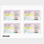 flesje met slangenflesje met heupprop rechthoekige sticker (Vel)