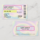 flesje met slangenflesje met heupprop visitekaartje (Voorkant / Achterkant)