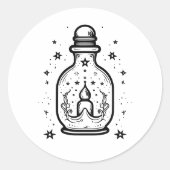 flesje ronde sticker (Voorkant)