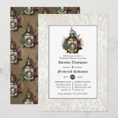 Flesje Toverdrank en Kant Gotische Oefen Dinner Kaart (Voorkant / Achterkant)