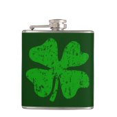  flesje van St. Patrick's Day met groene gesteentj Heupfles (Voorkant)