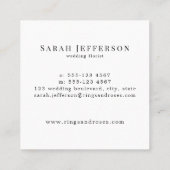  flesjes Elegant Gold Swirl White Vierkante Visitekaartje (Achterkant)