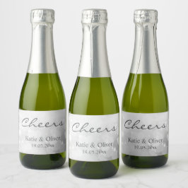 Flesjes etiketten - Celebration Silver Sparkle