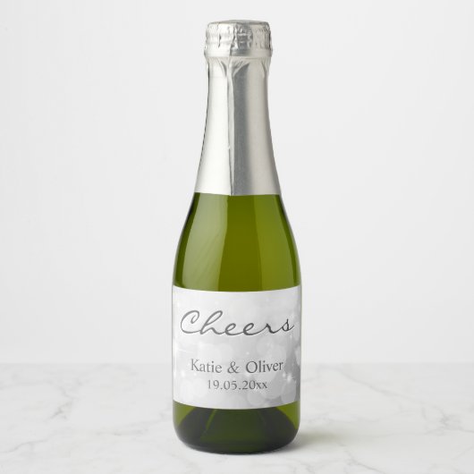 Flesjes etiketten - Celebration Silver Sparkle (Voorkant)