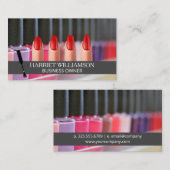 Flesjes Nagellak | Gemanicuurde Rode Gelakte Nagel Visitekaartje (Voorkant / Achterkant)