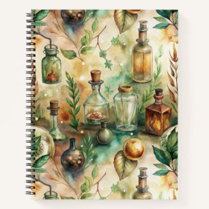 Flesjes voor Alchemie uit het Verleden Botanisch G Notitieboek