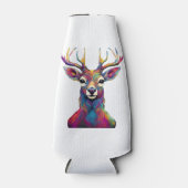 Fleskoeler - Het Kleurrijke Herten Kunstwerk Flesjeskoeler (Voorkant)