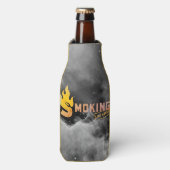Fleskoeler Rookt Als Een Baas BBQ Grappig Flesjeskoeler (Fles Voorkant)