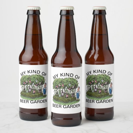 Fleslabel Bierentuin Bier Etiket (Flessen)