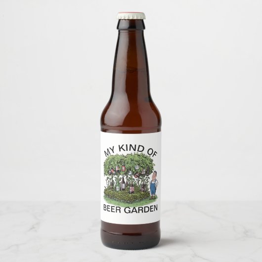 Fleslabel Bierentuin Bier Etiket (Voorkant)