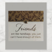 Fleslabel Friends Wine Wijn Etiket (Enkel label)