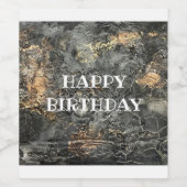 Fleslabel Happy Birthday Wine Wijn Etiket (Enkel label)