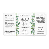 Fleslabel voor etherische eucalyptusolie etiket (Voorkant)
