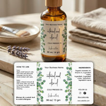 Fleslabel voor etherische eucalyptusolie