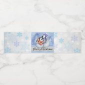 Fleslabels voor fijne kerst waterfles etiket (Enkel label)