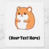 Fleslabels voor Happy Hamster Wijn Etiket (Enkel label)
