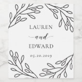 Fleslabels voor moderne lijnvlotters voor weddensc wijn etiket (Enkel label)