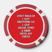 Flesopenende tanden poker chips (Achterkant)