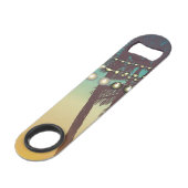 Flesopener Beach Sunset Palm Trees String Light Speed Flessenopener (Voorkant Gekanteld)