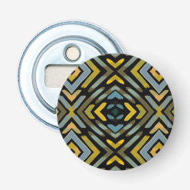 Flesopener Blauw Goud Zwart Bandenprofiel Button Flesopener