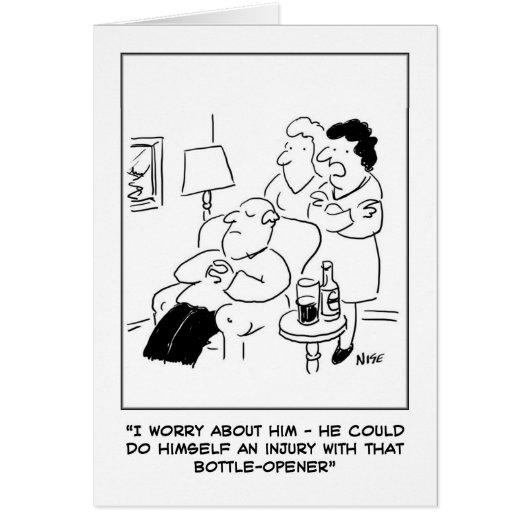 Flesopener blessure cartoon (Voorkant)