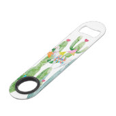 Flesopener Boho Llama Bohemian Cacti Desert Flo Speed Flessenopener (Voorkant Gekanteld)