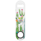Flesopener Boho Llama Bohemian Cacti Desert Flo Speed Flessenopener (Voorkant)