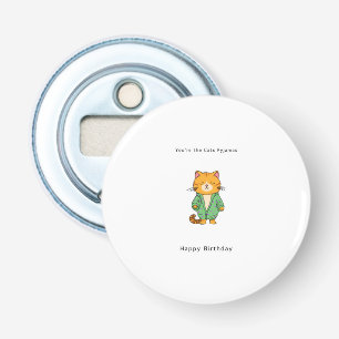 Flesopener 'Happy Birthday', kat thema Button Flesopener