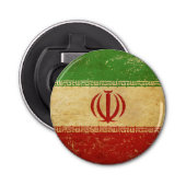 Flesopener Iran Flag  ontwerp Button Flesopener (Voorkant)