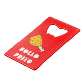 flesopener kippenpootje creditkaart flessenopener (Achterkant Gekanteld)