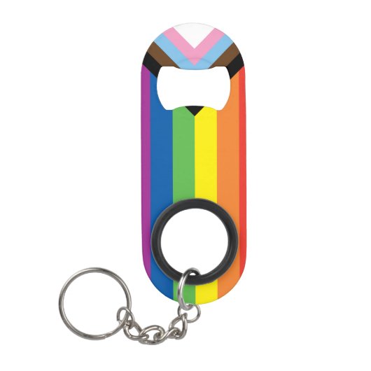 Flesopener - LGBTQIA+ vlag Mini Flessenopener (Voorkant)