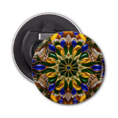 Flesopener met Brazilië Kleuren Design Button Flesopener (Voorkant)