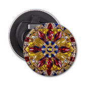 Flesopener met Colombia Kleuren Design Button Flesopener (Voorkant)