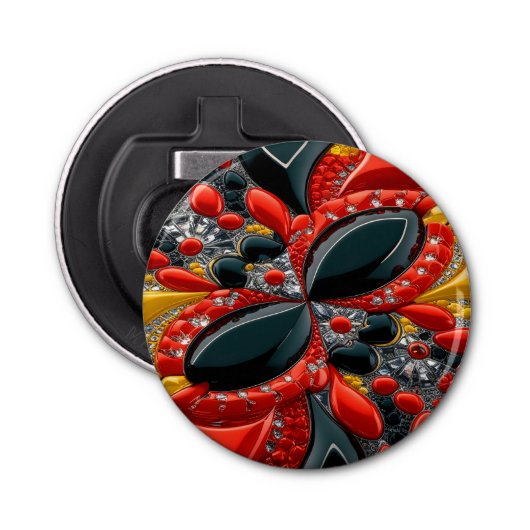 Flesopener met Duitsland Kleuren Design Button Flesopener (Voorkant)