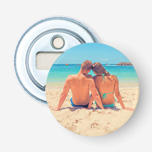 Flesopener met eigen foto Geschenk met jouw liefde Button Flesopener