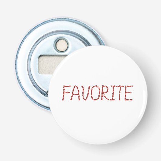 Flesopener met 'favoriet' button flesopener (Voorkant)