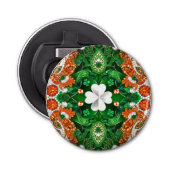 Flesopener met Ireland Colors Design Button Flesopener (Voorkant)