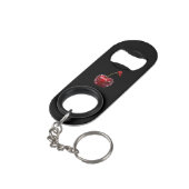Flesopener met kersendesign mini flessenopener (Achterkant Gekanteld)