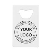 Flesopener met op maat gemaakt bedrijfslogo creditkaart flessenopener (Voorkant)