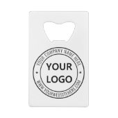 Flesopener met op maat gemaakt bedrijfslogo creditkaart flessenopener (Achterkant)