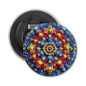 Flesopener met Roemeense kleuren Design Button Flesopener (Voorkant)