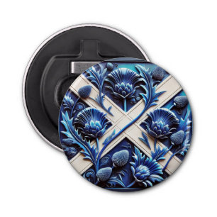 Flesopener met Scottish Thistles Design Button Flesopener
