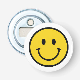Flesopener met smiley. Leuk emoji  Button Flesopener