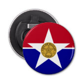 Flesopener met vlag van Dallas Button Flesopener (Voorkant)