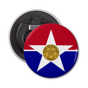 Flesopener met vlag van Dallas Button Flesopener