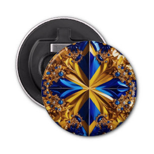 Flesopener met Zweden Design Button Flesopener