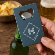 Flesopener | Modern Geometrisch Monogram Initiaal